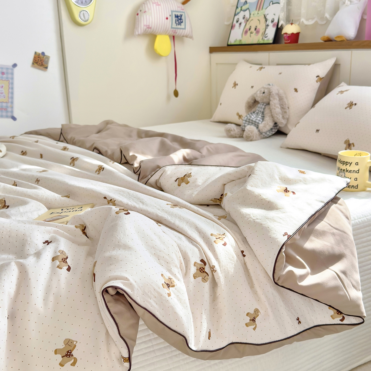 91家纺网 家纺一手货源 找家纺 铺尚美家纺 2026新款A类水洗双层纱大豆夏被子被芯 马上有钱