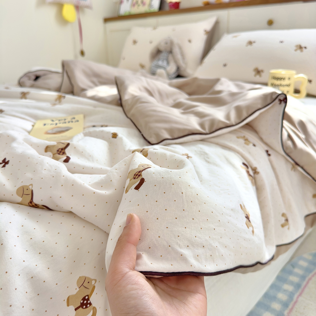 91家纺网 家纺一手货源 找家纺 铺尚美家纺 2026新款A类水洗双层纱大豆夏被子被芯 马上有钱