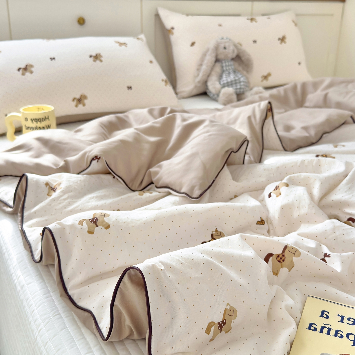 91家纺网 家纺一手货源 找家纺 铺尚美家纺 2026新款A类水洗双层纱大豆夏被子被芯 马上有钱