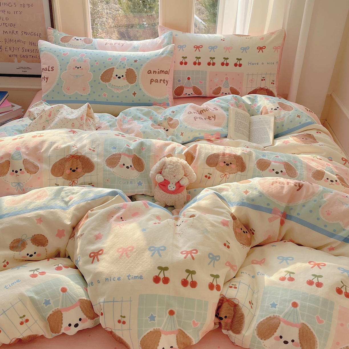 91家纺网 家纺一手货源 找家纺 （总）盛秋家纺 2026新款水洗棉印花四件套-卡通系列二