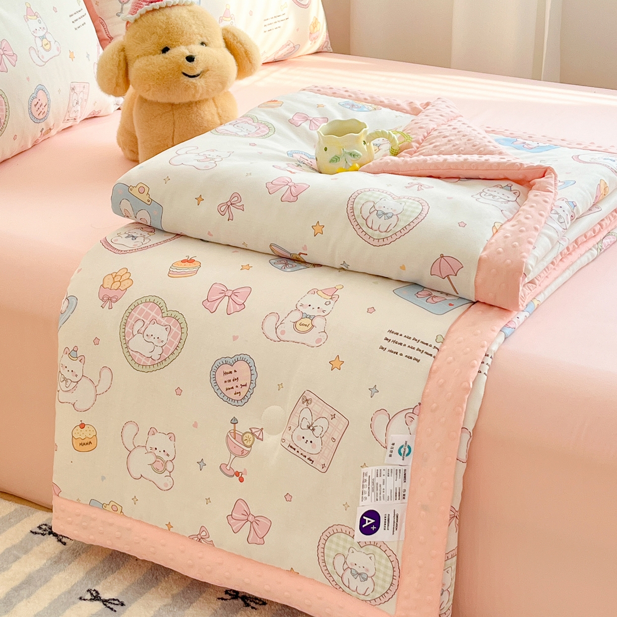 91家纺网 家纺一手货源 找家纺 （总）盛秋家纺 2026新款A类水洗棉豆豆夏被系列二