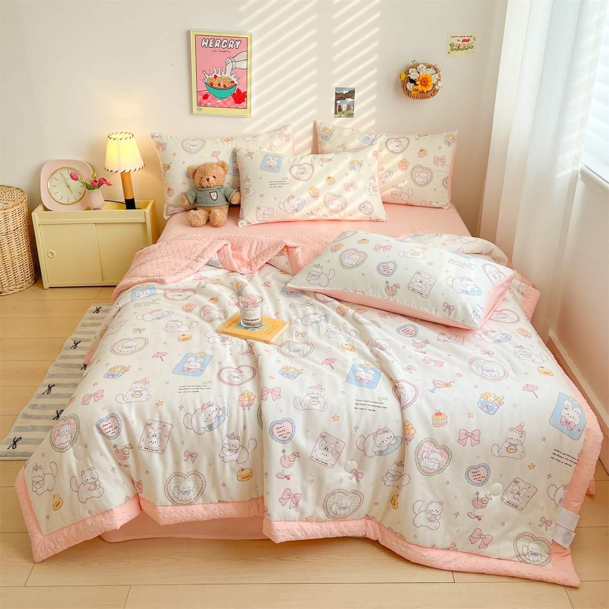 91家纺网 家纺一手货源 找家纺 （总）盛秋家纺 2026新款A类水洗棉豆豆夏被系列二