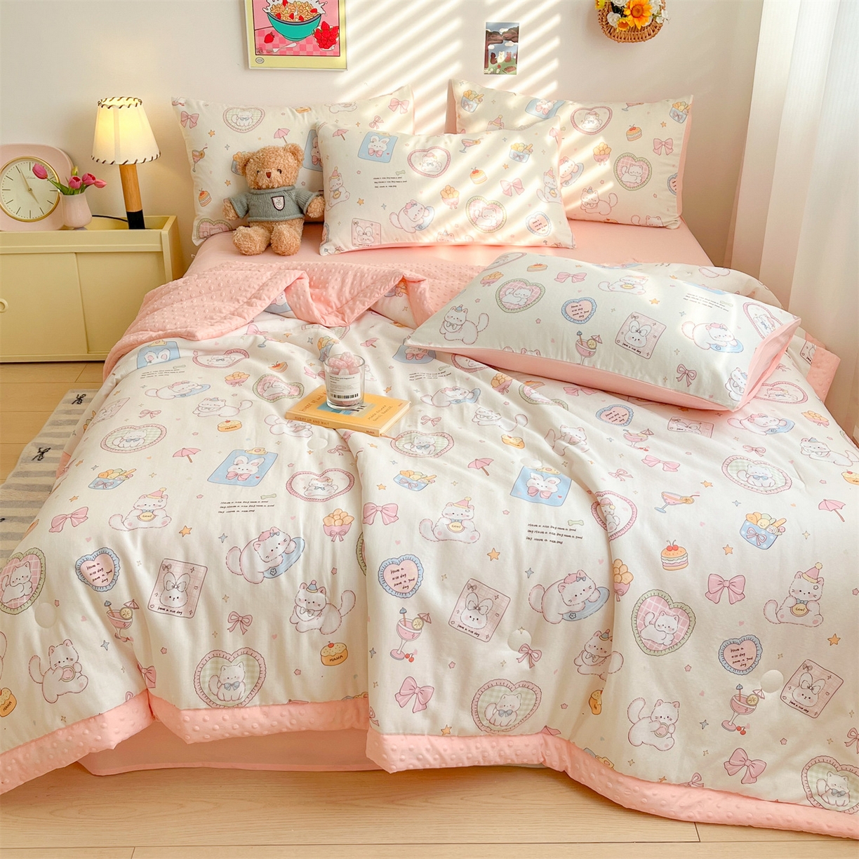 91家纺网 家纺一手货源 找家纺 （总）盛秋家纺 2026新款A类水洗棉豆豆夏被系列二