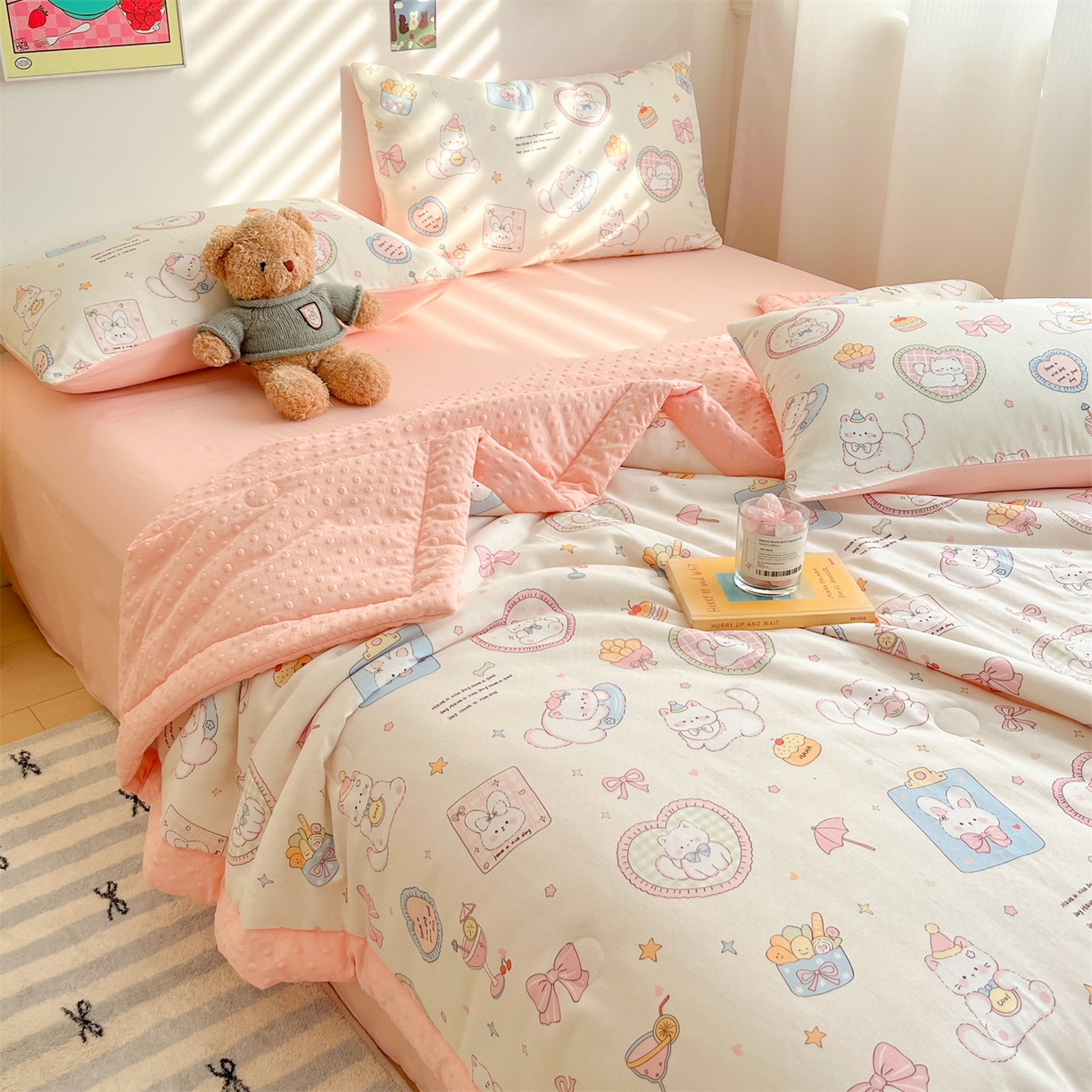 91家纺网 家纺一手货源 找家纺 （总）盛秋家纺 2026新款A类水洗棉豆豆夏被系列二