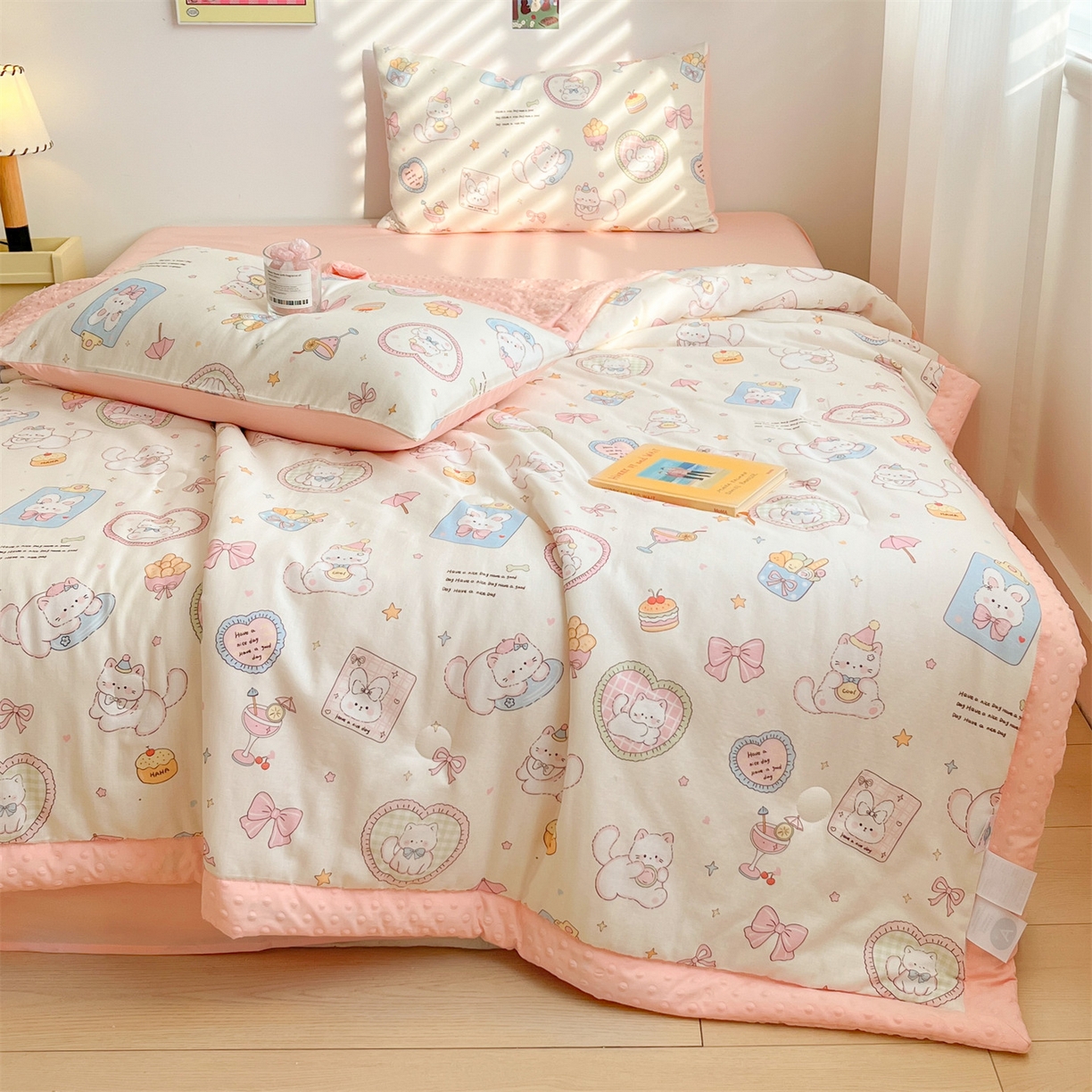 91家纺网 家纺一手货源 找家纺 （总）盛秋家纺 2026新款A类水洗棉豆豆夏被系列二