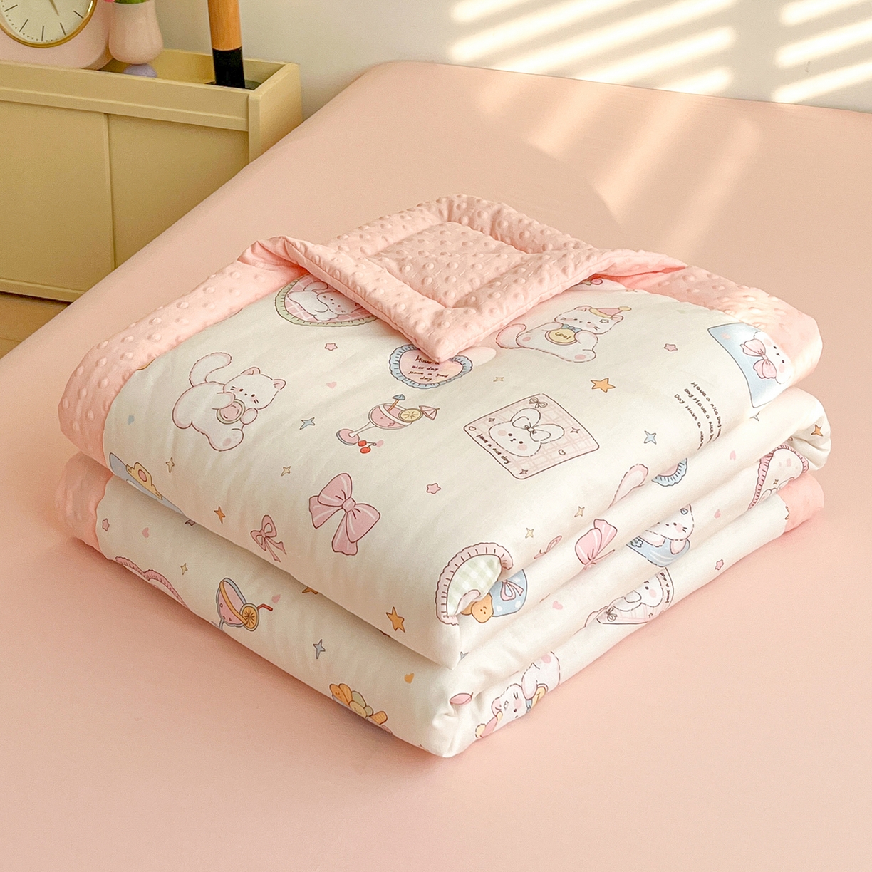 91家纺网 家纺一手货源 找家纺 （总）盛秋家纺 2026新款A类水洗棉豆豆夏被系列二