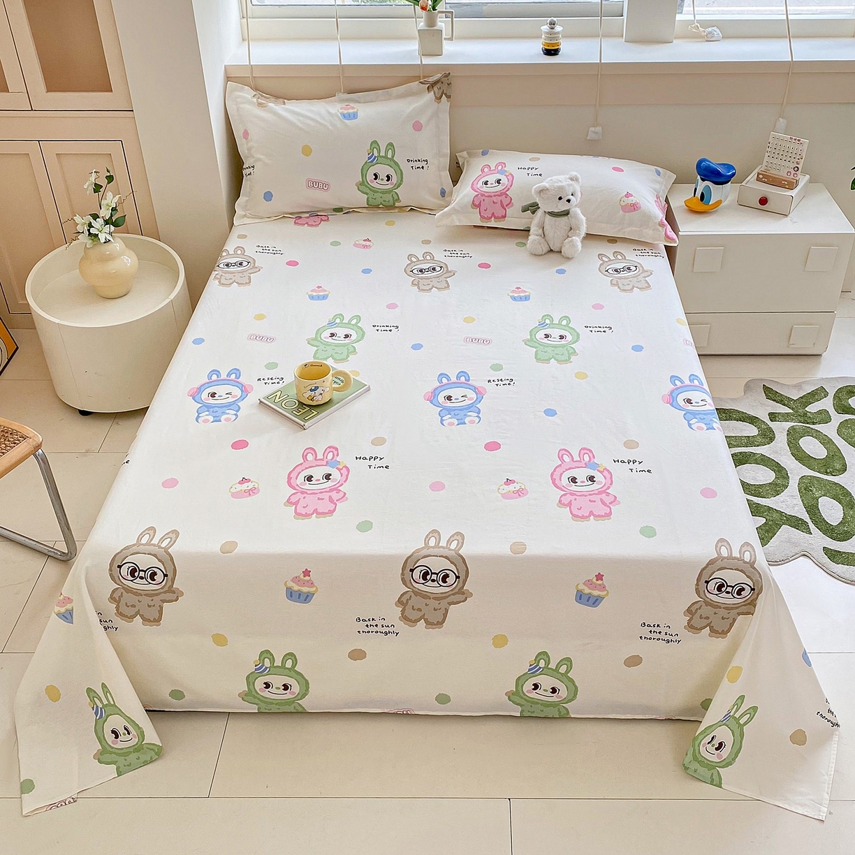 （总）金盛纺 2025新款13372全棉印花单品床单