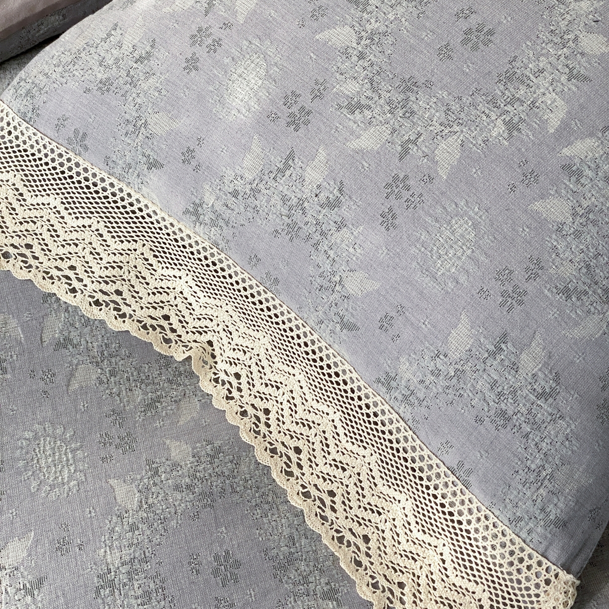 91家纺网 家纺一手货源 找家纺 （总）赫帛 2026新款全棉纯棉色织提花水洗棉四件套-叶岚