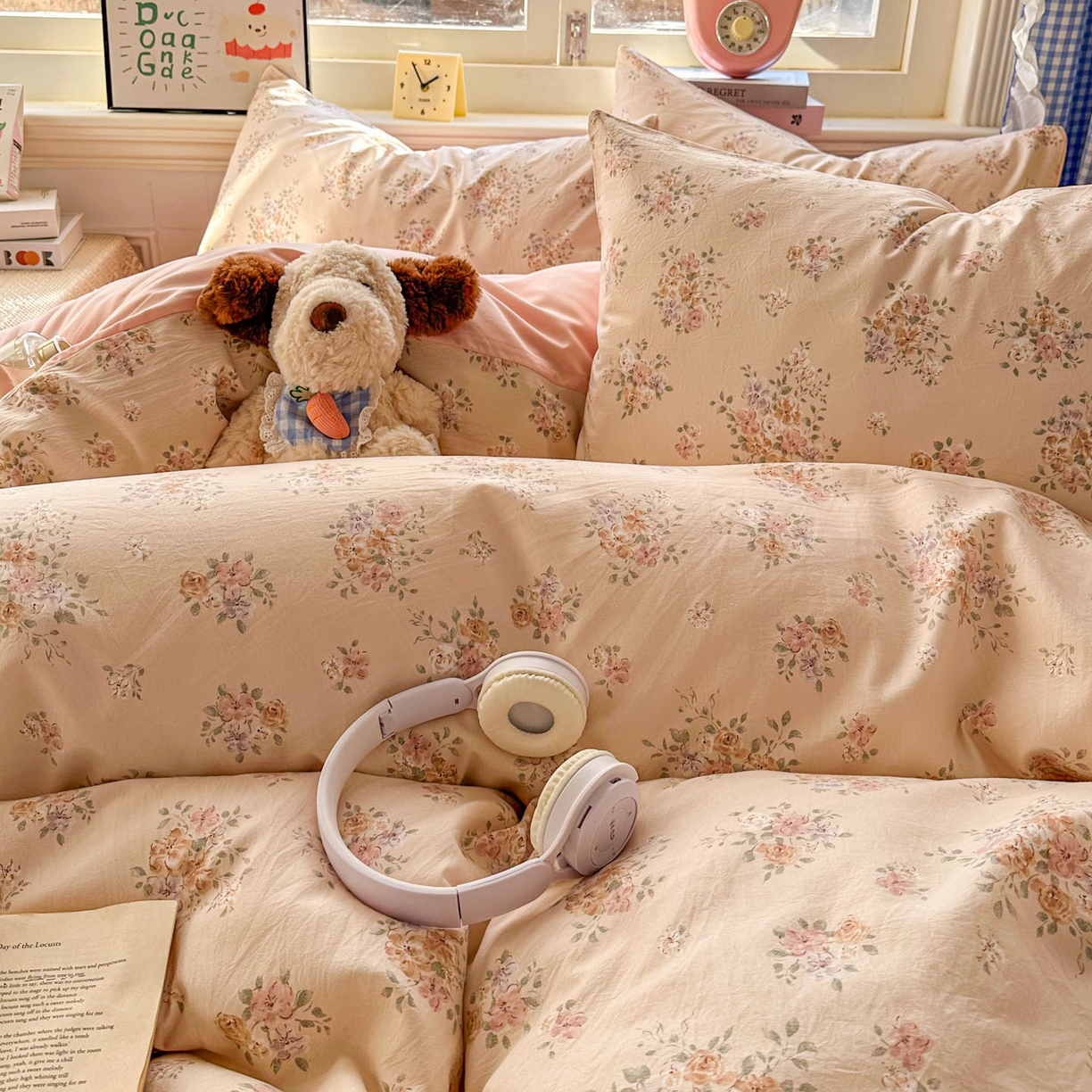 91家纺网 家纺一手货源 找家纺 暖伊家居 2026新款澳洲原单仿棉布袋四件套 繁花