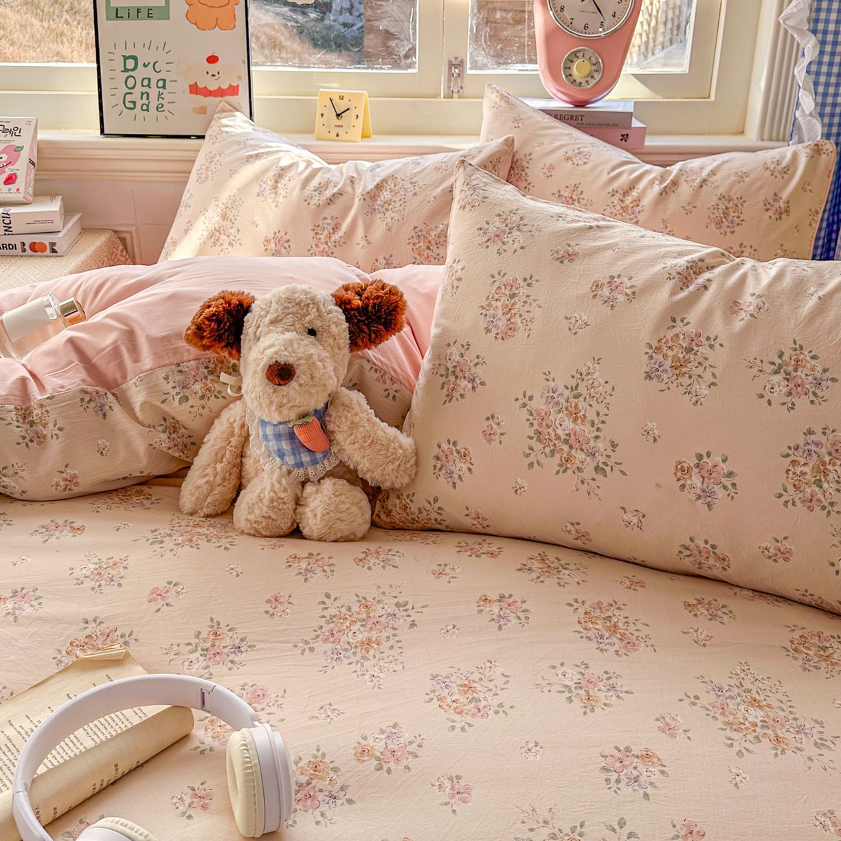 91家纺网 家纺一手货源 找家纺 暖伊家居 2026新款澳洲原单仿棉布袋四件套 繁花