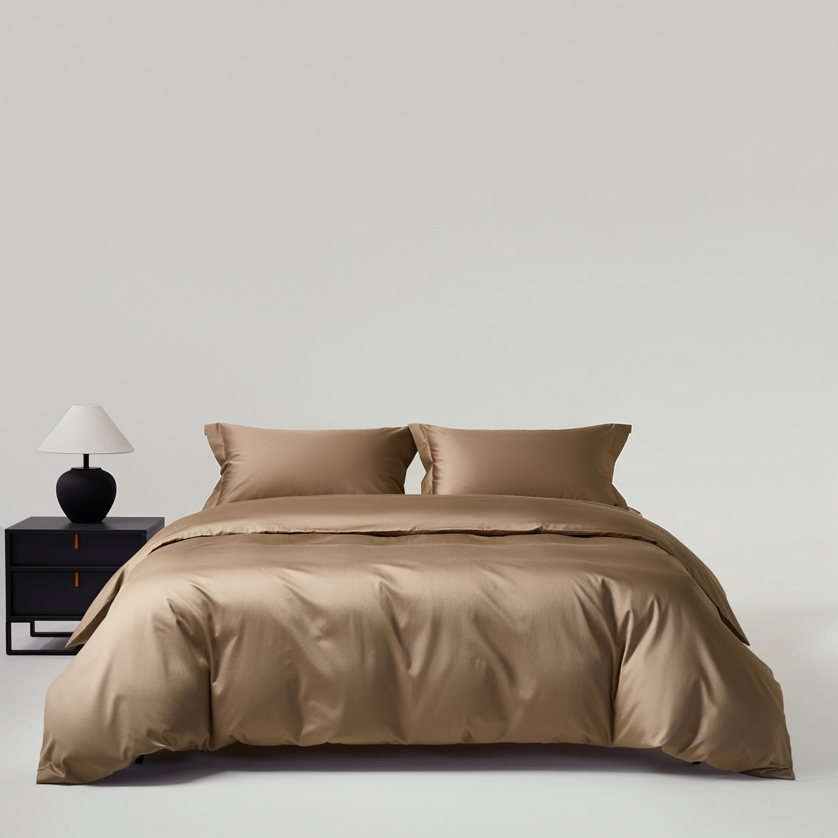 赫帛 2026新款60支pro加密新疆长绒棉全棉纯棉四件套-棚拍 沙土棕