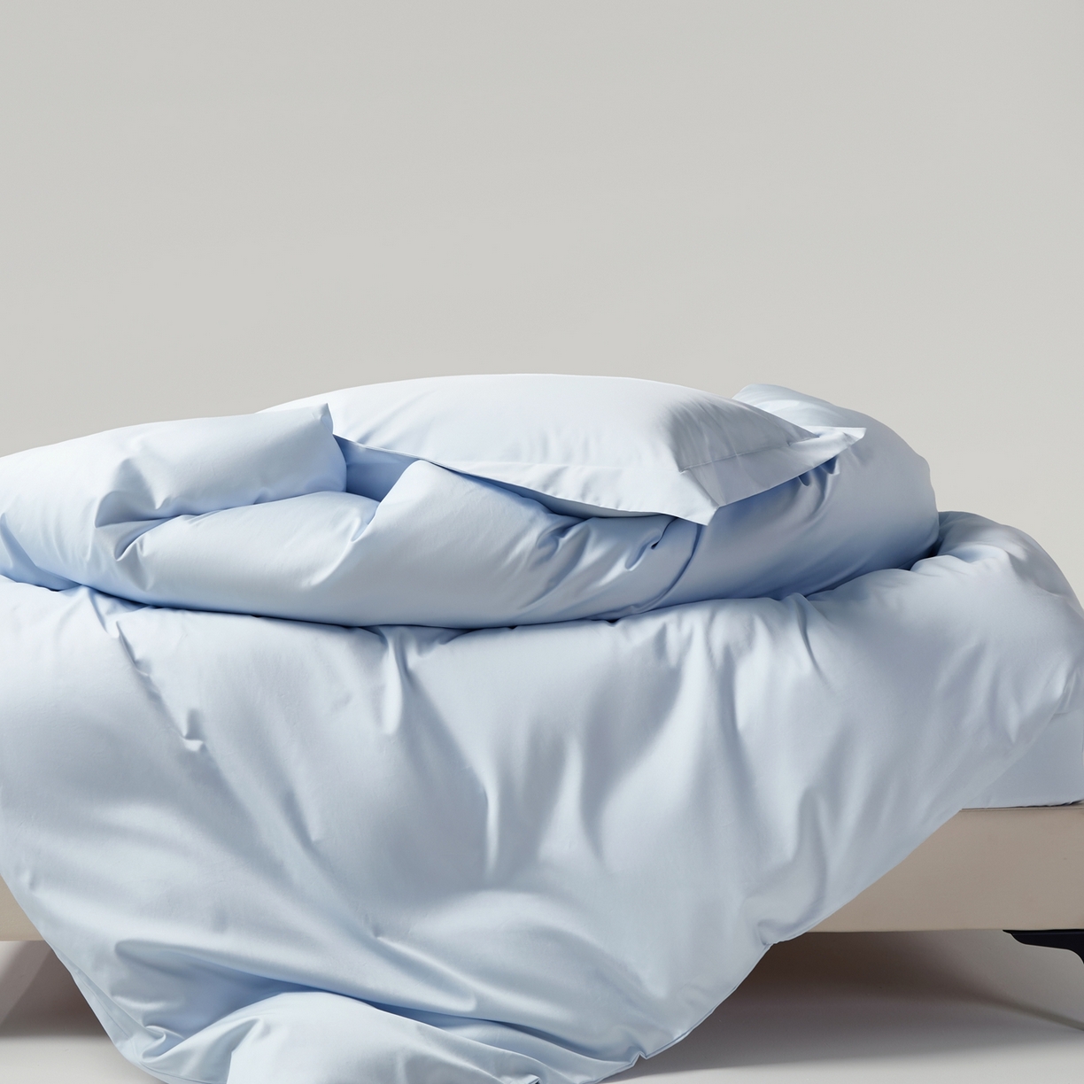 91家纺网 家纺一手货源 找家纺 赫帛 2026新款60支pro加密新疆长绒棉全棉纯棉四件套-棚拍 婴儿蓝