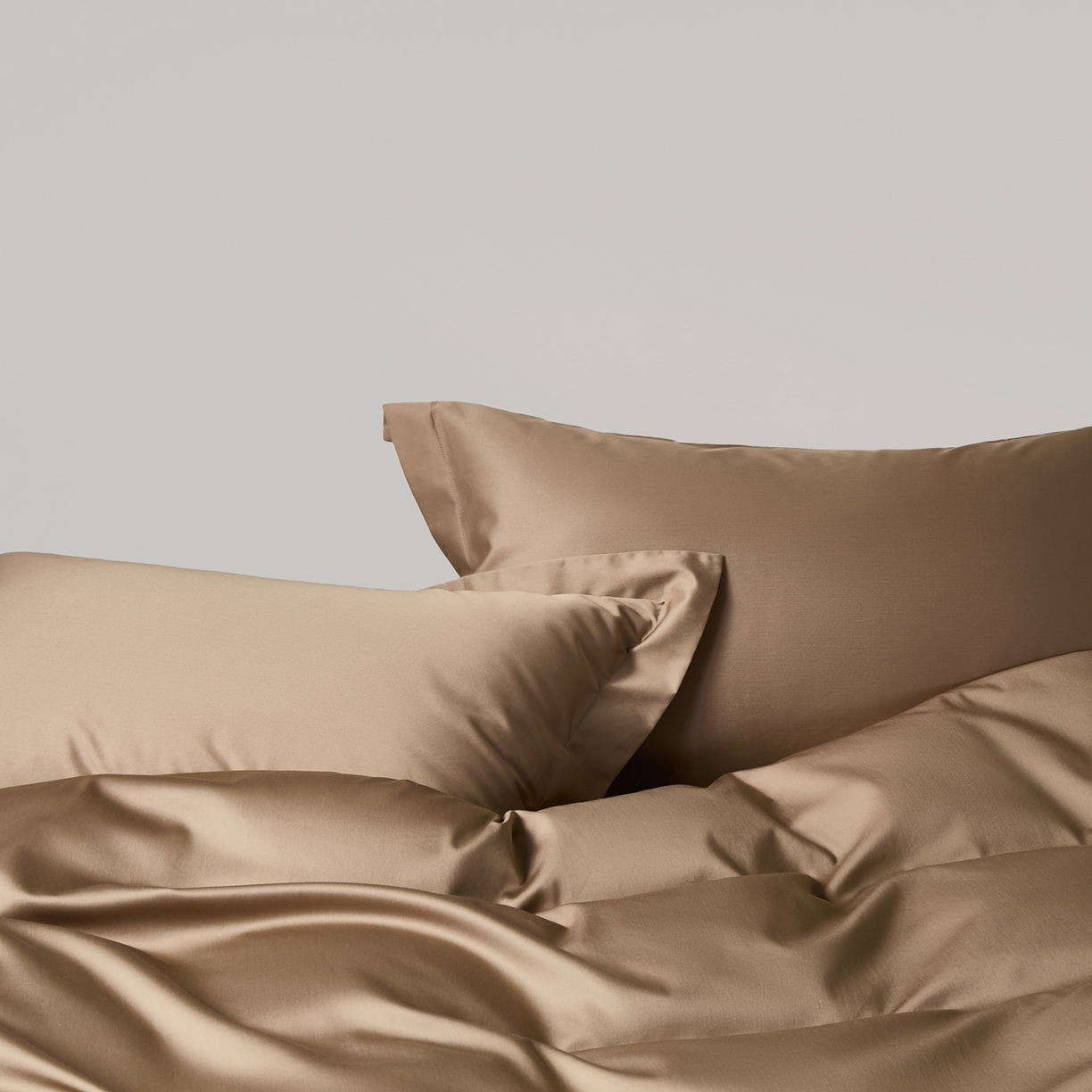 91家纺网 家纺一手货源 找家纺 赫帛 2026新款60支pro加密新疆长绒棉全棉纯棉四件套-棚拍 沙土棕