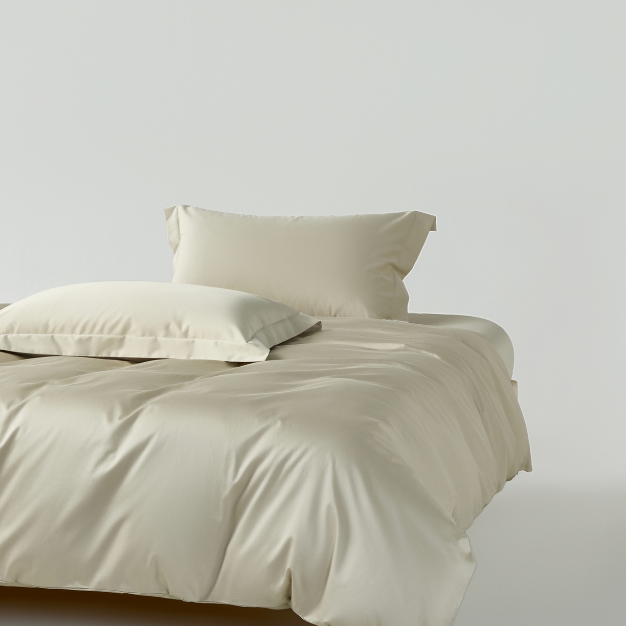 91家纺网 家纺一手货源 找家纺 赫帛 2026新款60支pro加密新疆长绒棉全棉纯棉四件套-棚拍 嫩芽绿