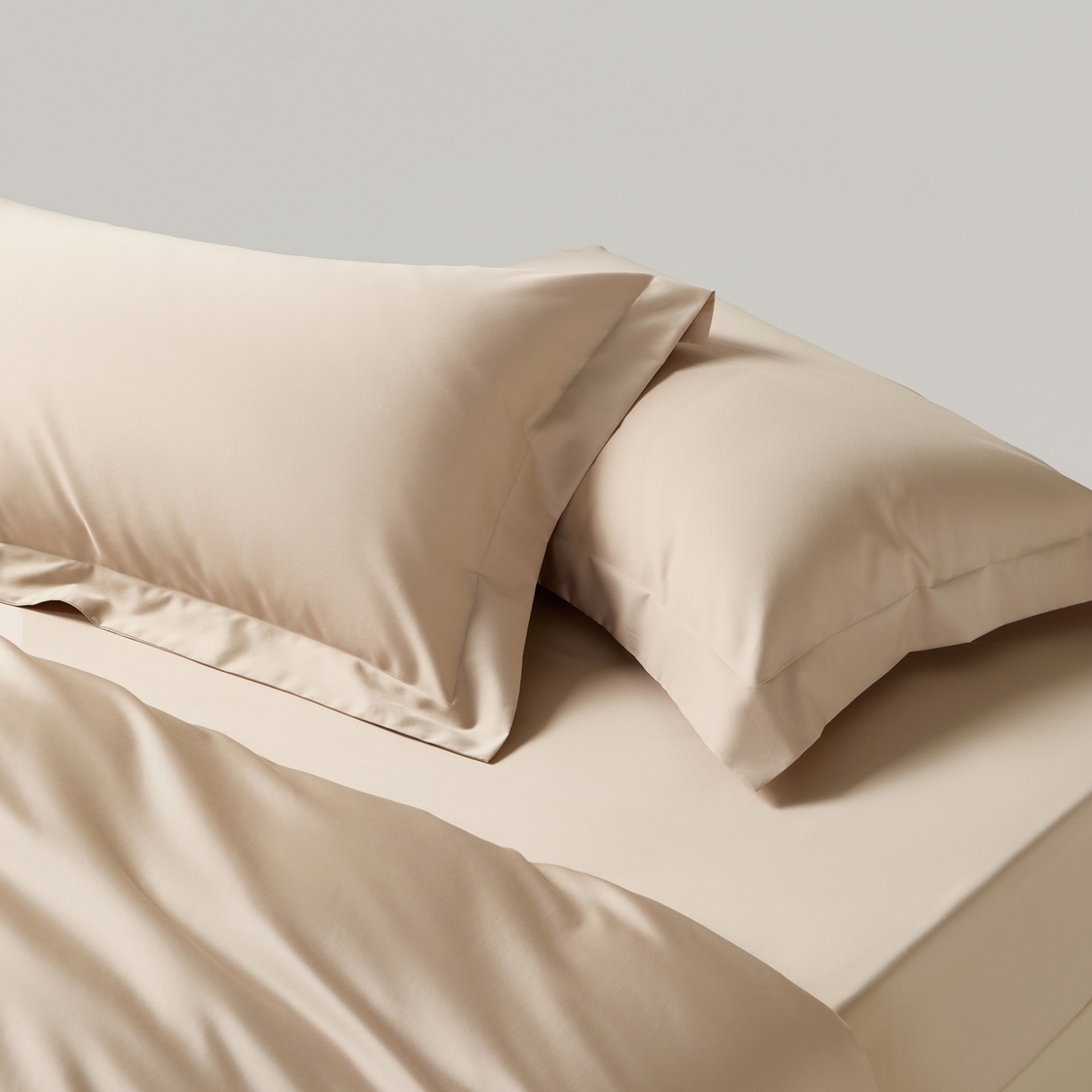 91家纺网 家纺一手货源 找家纺 赫帛 2026新款60支pro加密新疆长绒棉全棉纯棉四件套-棚拍 浅玉色