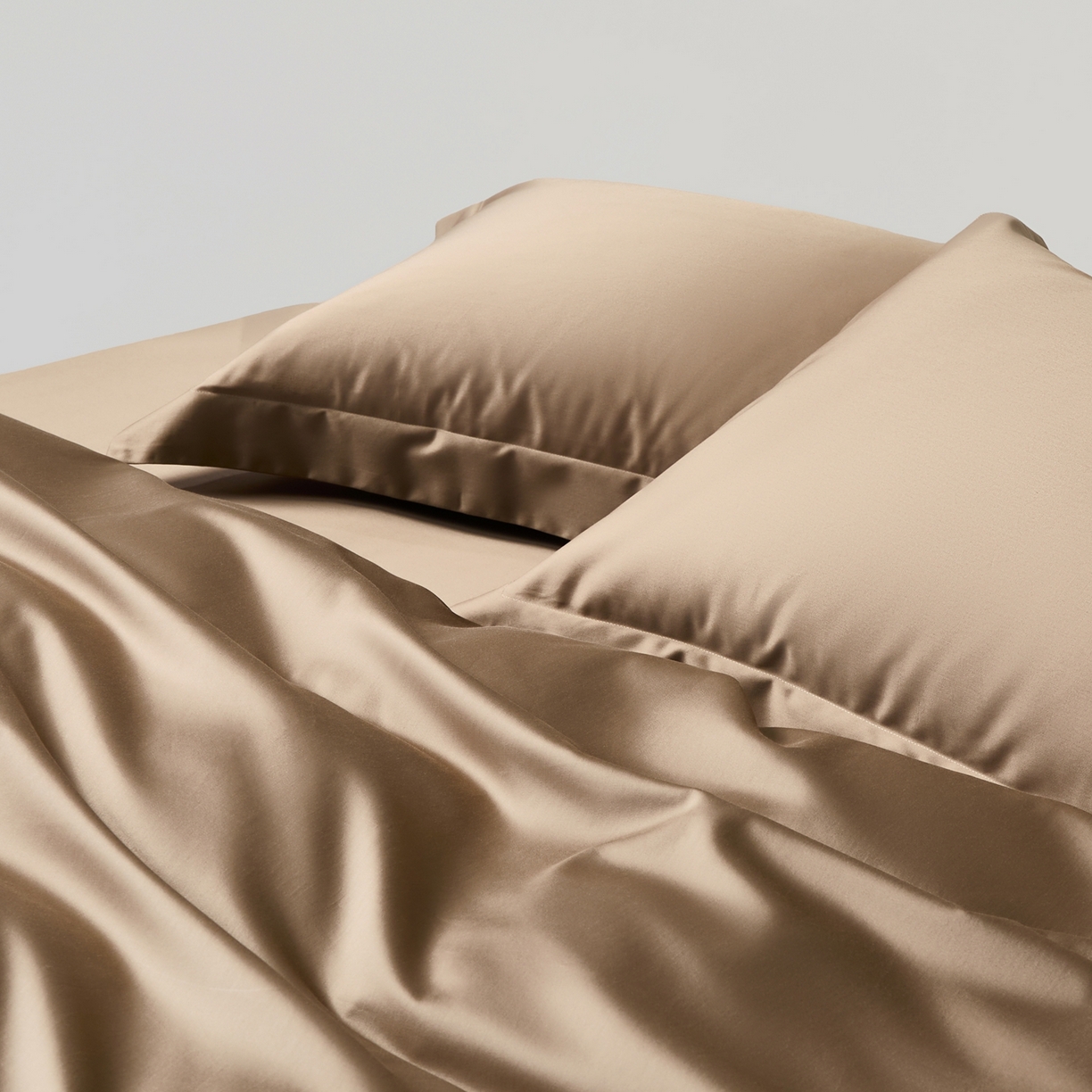 91家纺网 家纺一手货源 找家纺 赫帛 2026新款60支pro加密新疆长绒棉全棉纯棉四件套-棚拍 沙土棕