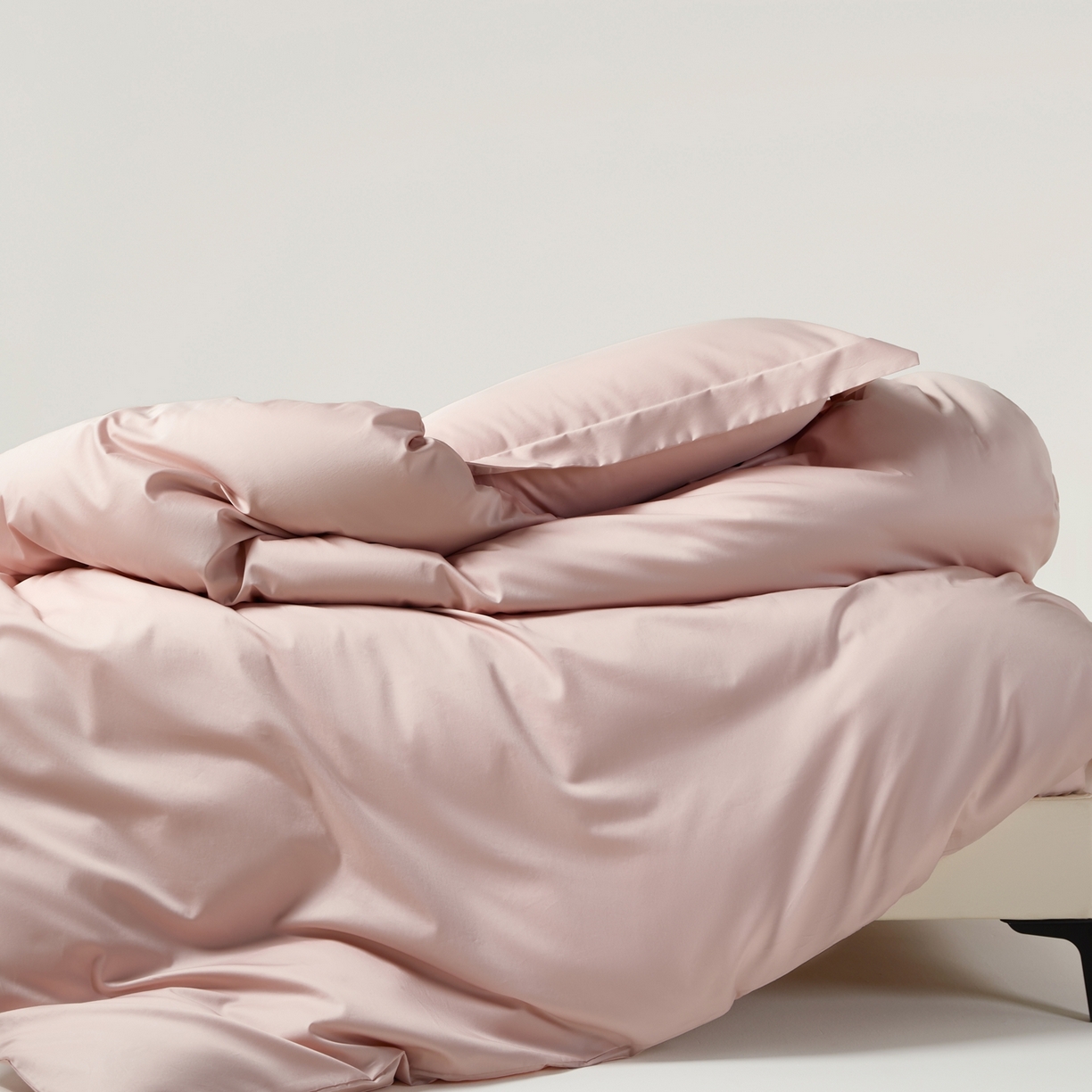 91家纺网 家纺一手货源 找家纺 赫帛 2026新款60支pro加密新疆长绒棉全棉纯棉四件套-棚拍 蜜桃粉