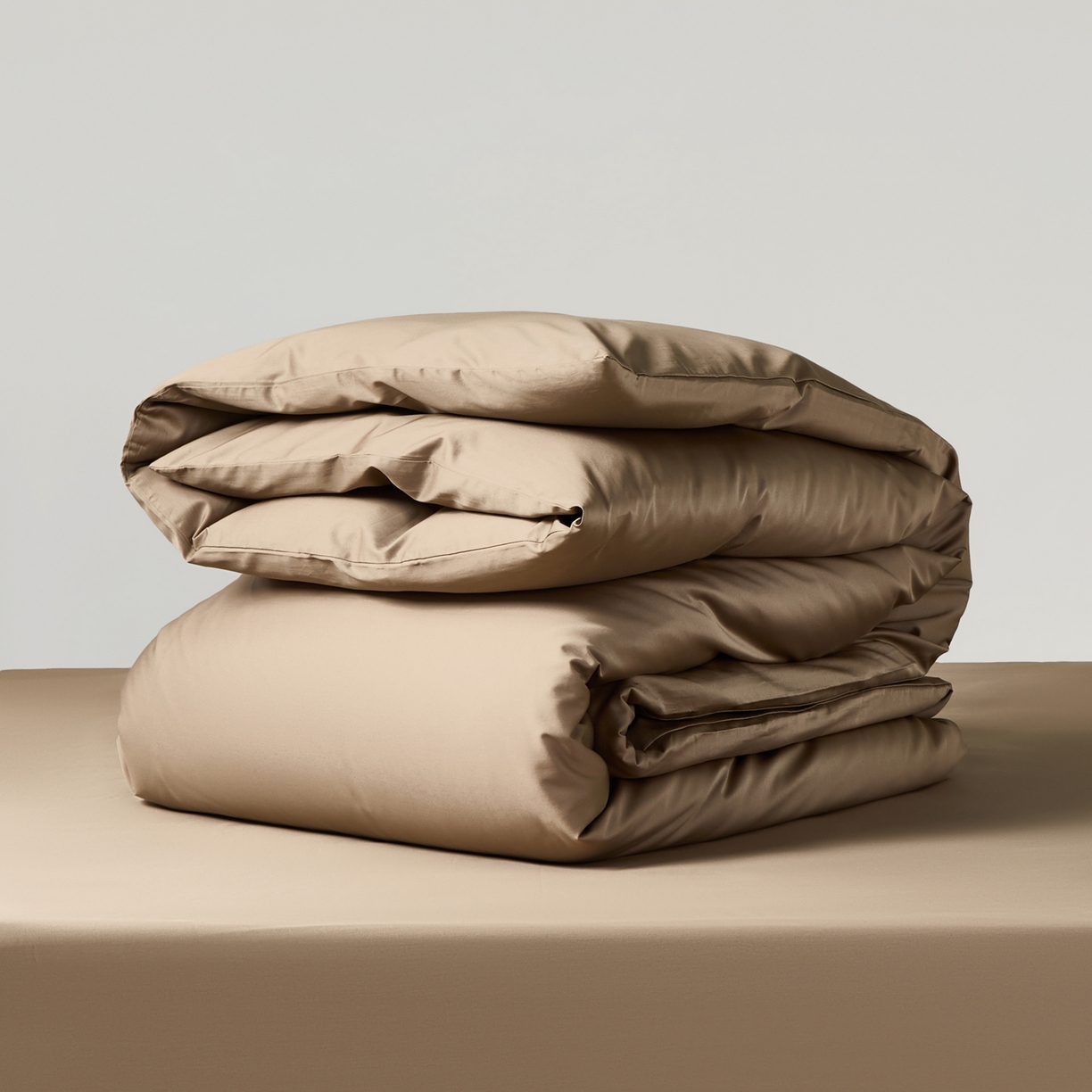 91家纺网 家纺一手货源 找家纺 赫帛 2026新款60支pro加密新疆长绒棉全棉纯棉单被套被套单件单品被套-棚拍 沙土棕