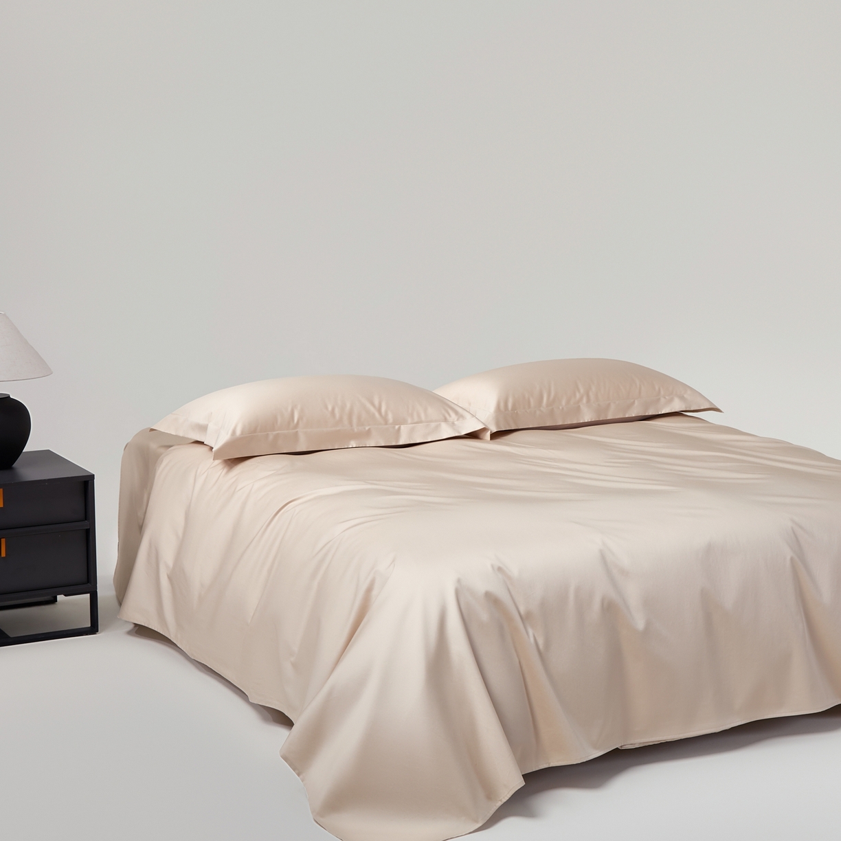 赫帛 2026新款60支pro加密新疆长绒棉全棉纯棉单床单床单单件单品床单-棚拍 浅玉色