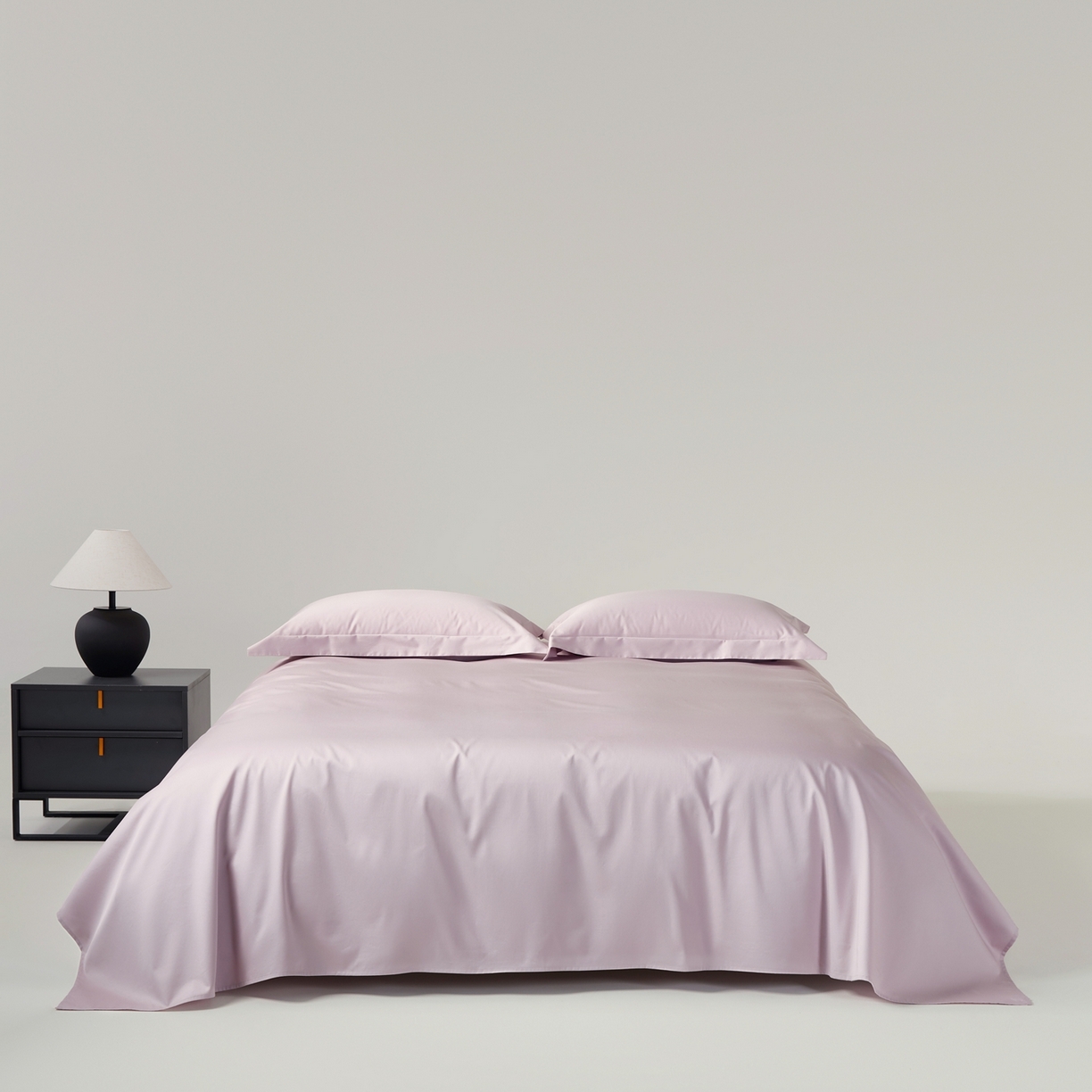 91家纺网 家纺一手货源 找家纺 赫帛 2026新款60支pro加密新疆长绒棉全棉纯棉单床单床单单件单品床单-棚拍 淡雅紫