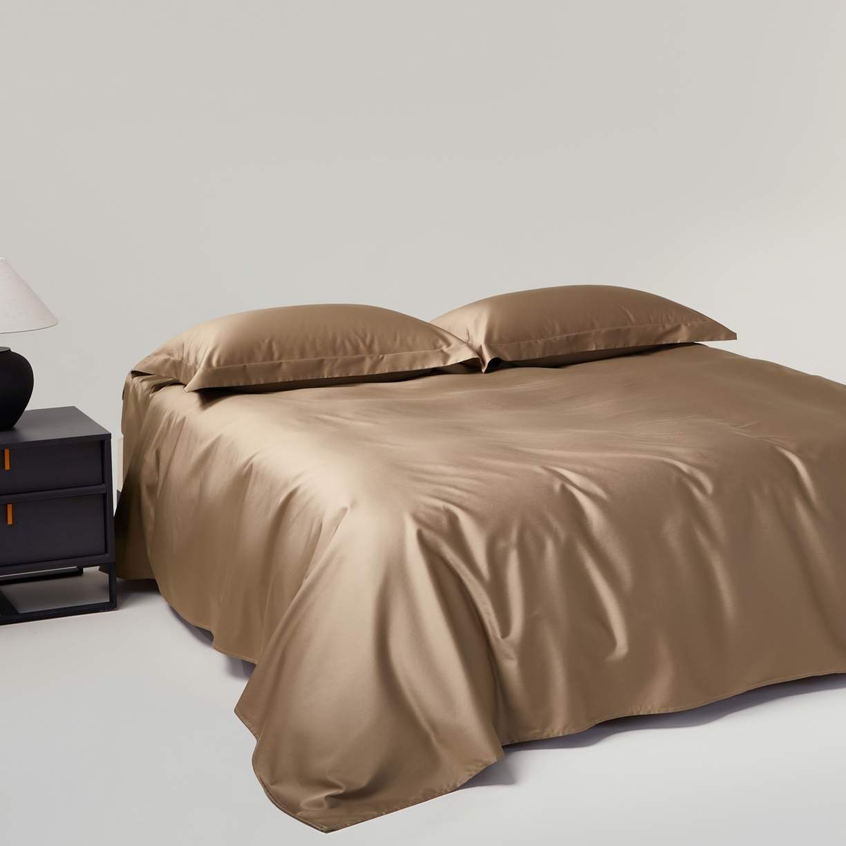 赫帛 2026新款60支pro加密新疆长绒棉全棉纯棉单床单床单单件单品床单-棚拍 沙土棕