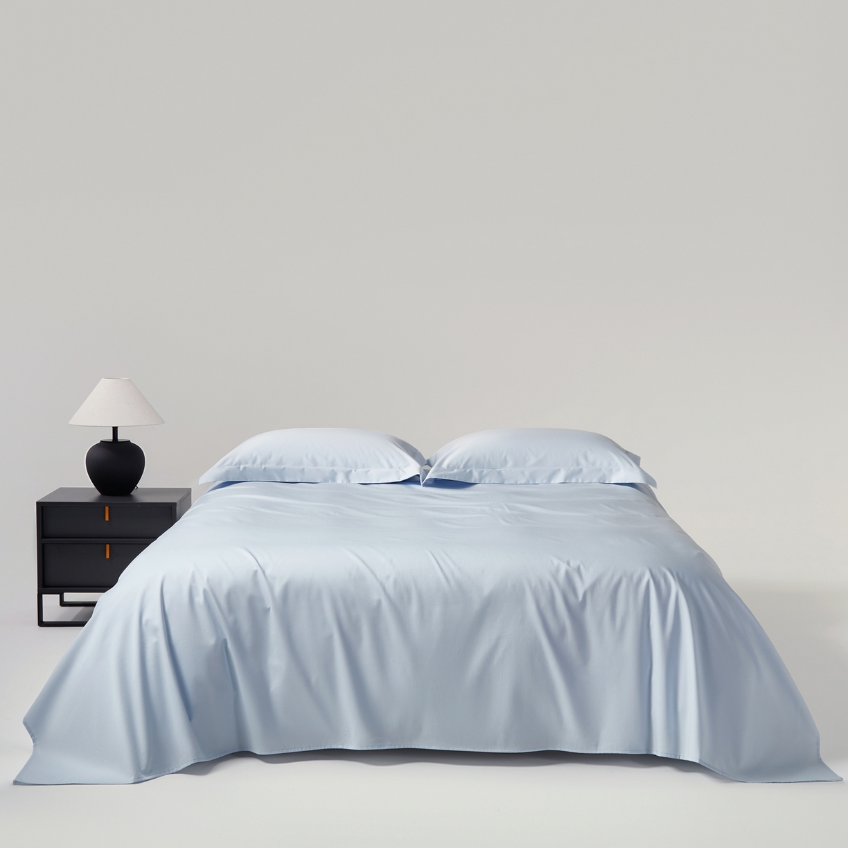 91家纺网 家纺一手货源 找家纺 赫帛 2026新款60支pro加密新疆长绒棉全棉纯棉单床单床单单件单品床单-棚拍 婴儿蓝