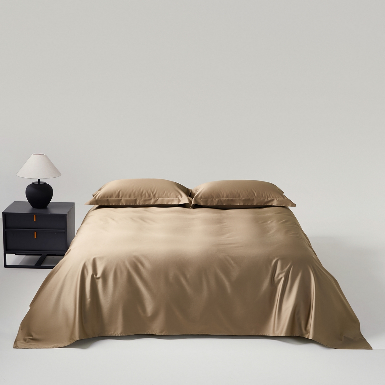 91家纺网 家纺一手货源 找家纺 赫帛 2026新款60支pro加密新疆长绒棉全棉纯棉单床单床单单件单品床单-棚拍 沙土棕