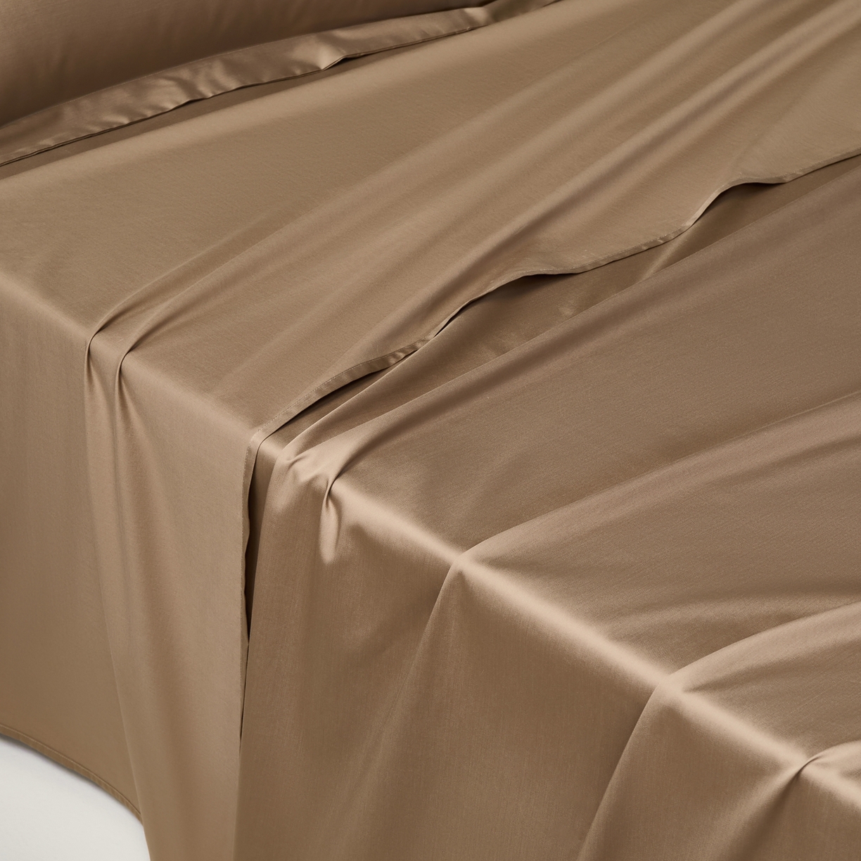 91家纺网 家纺一手货源 找家纺 赫帛 2026新款60支pro加密新疆长绒棉全棉纯棉单床单床单单件单品床单-棚拍 沙土棕