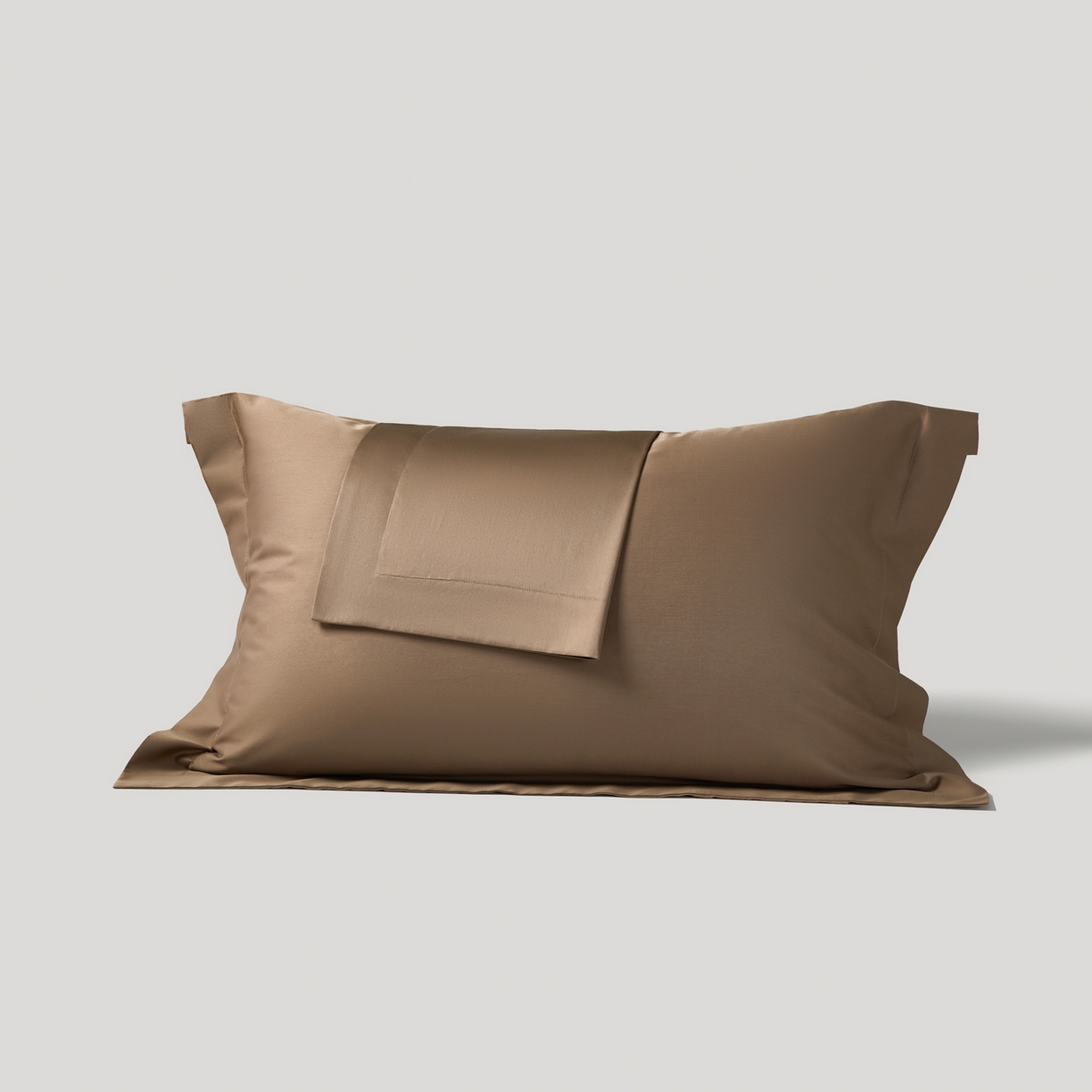 赫帛 2026新款60支pro加密新疆长绒棉全棉纯棉单枕套枕套单件单品枕套-棚拍 沙土棕