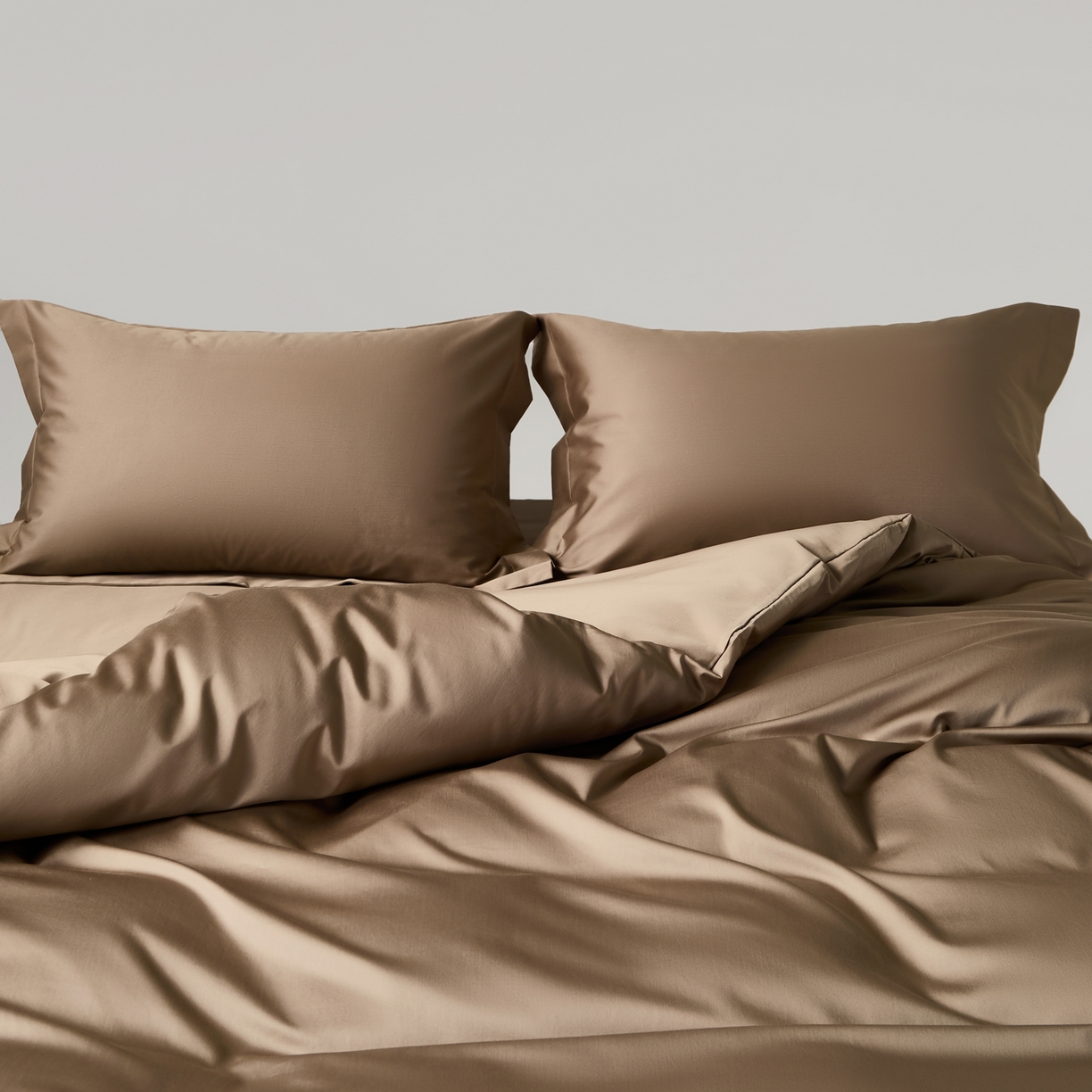 91家纺网 家纺一手货源 找家纺 赫帛 2026新款60支pro加密新疆长绒棉全棉纯棉单枕套枕套单件单品枕套-棚拍 沙土棕