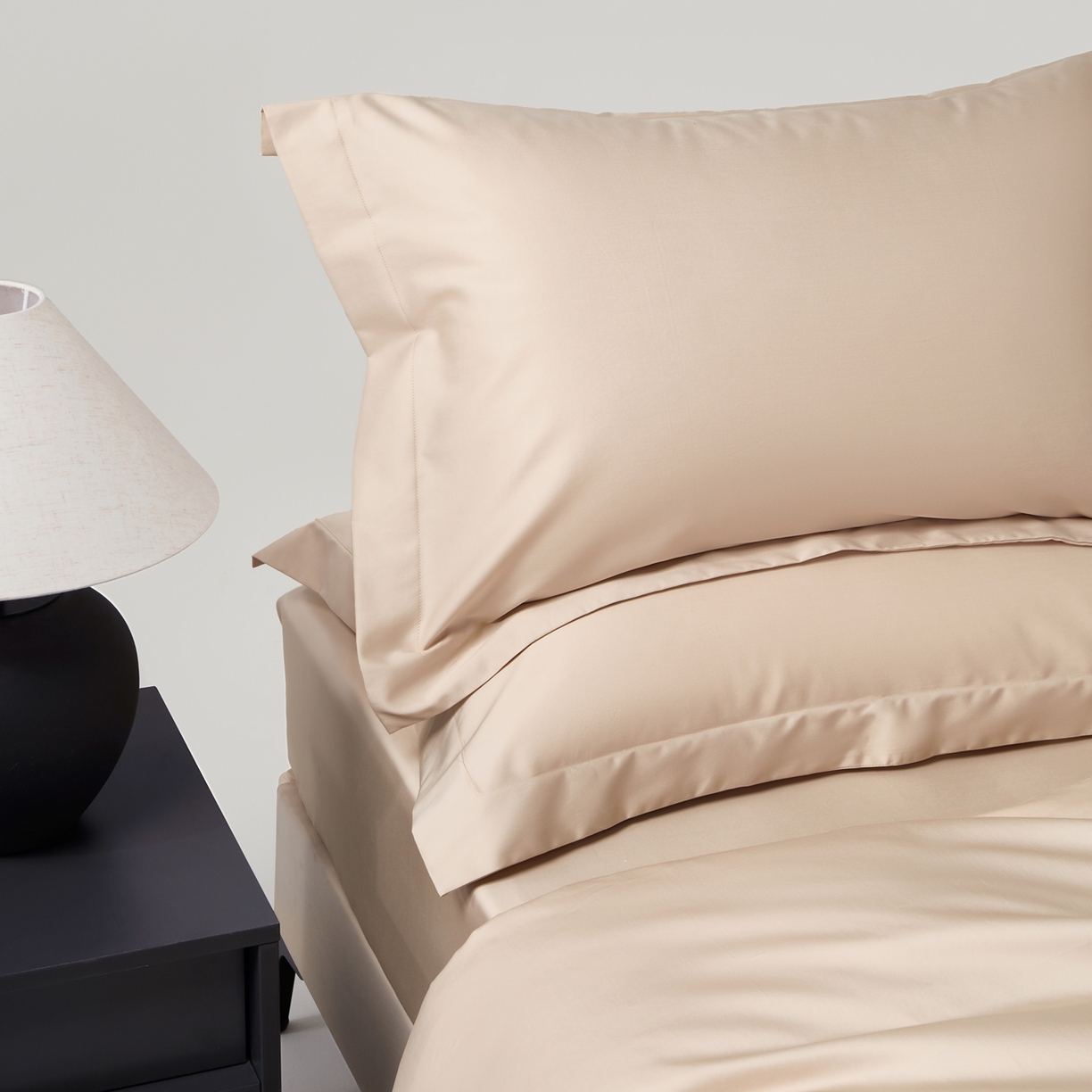 91家纺网 家纺一手货源 找家纺 赫帛 2026新款60支pro加密新疆长绒棉全棉纯棉单枕套枕套单件单品枕套-棚拍 浅玉色