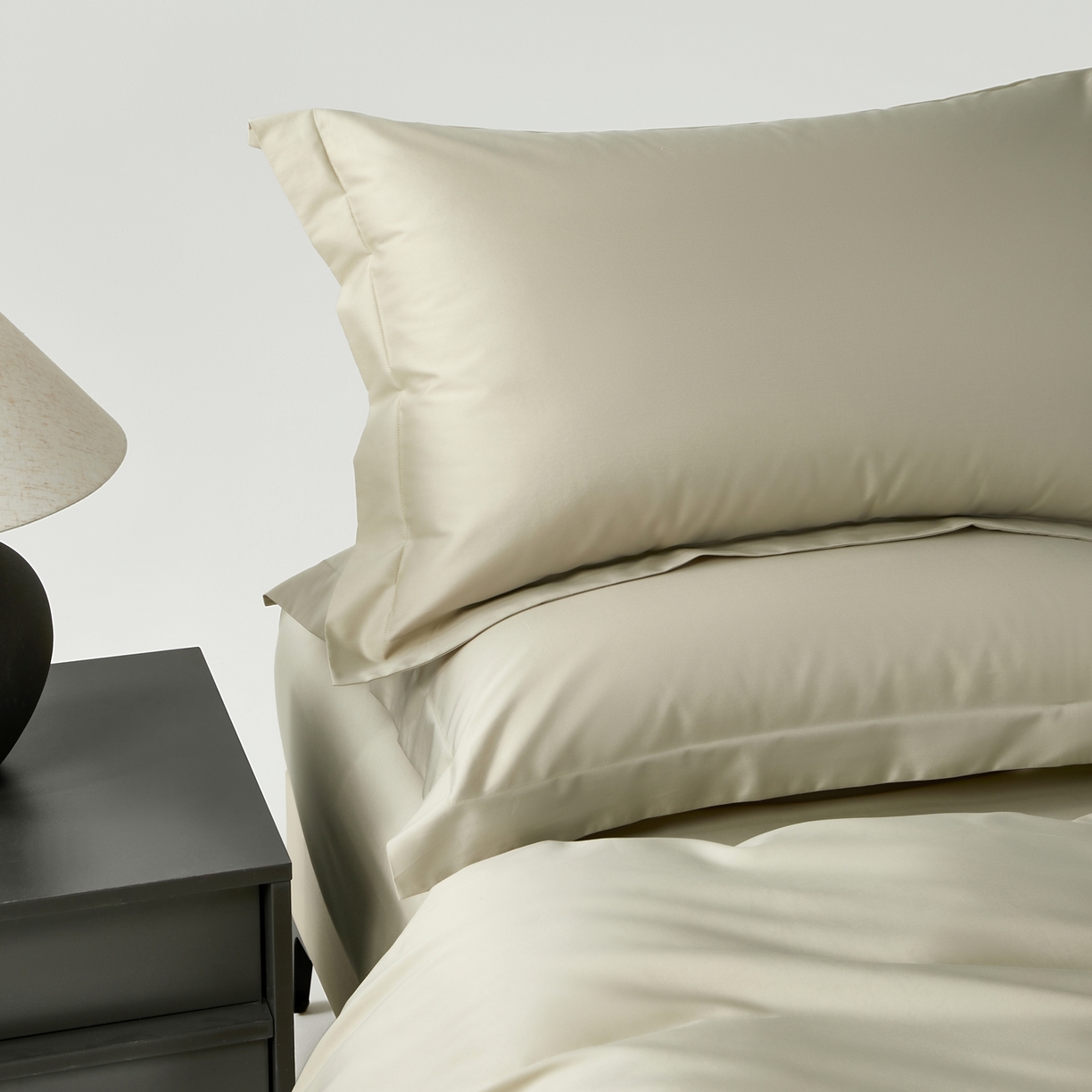 91家纺网 家纺一手货源 找家纺 赫帛 2026新款60支pro加密新疆长绒棉全棉纯棉单枕套枕套单件单品枕套-棚拍 嫩芽绿