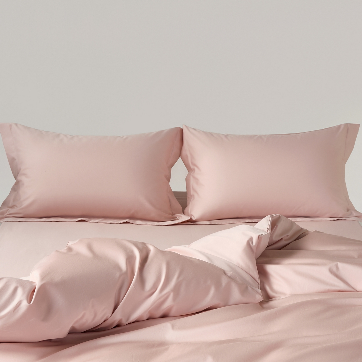 91家纺网 家纺一手货源 找家纺 赫帛 2026新款60支pro加密新疆长绒棉全棉纯棉单枕套枕套单件单品枕套-棚拍 蜜桃粉