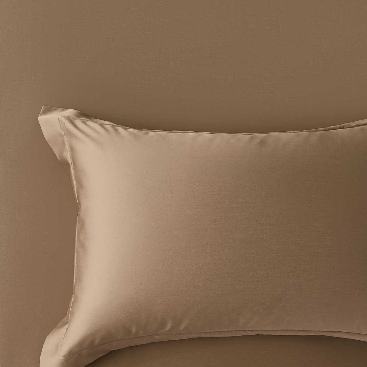 91家纺网 家纺一手货源 找家纺 赫帛 2026新款60支pro加密新疆长绒棉全棉纯棉单枕套枕套单件单品枕套-棚拍 沙土棕