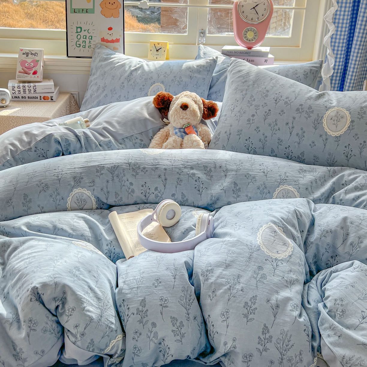 91家纺网 家纺一手货源 找家纺 暖伊家居 2026新款澳洲原单仿棉布袋四件套 芊朵