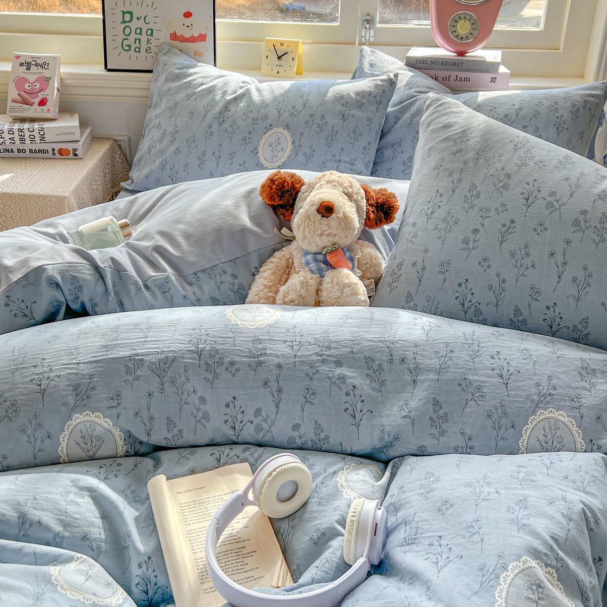 91家纺网 家纺一手货源 找家纺 暖伊家居 2026新款澳洲原单仿棉布袋四件套 芊朵