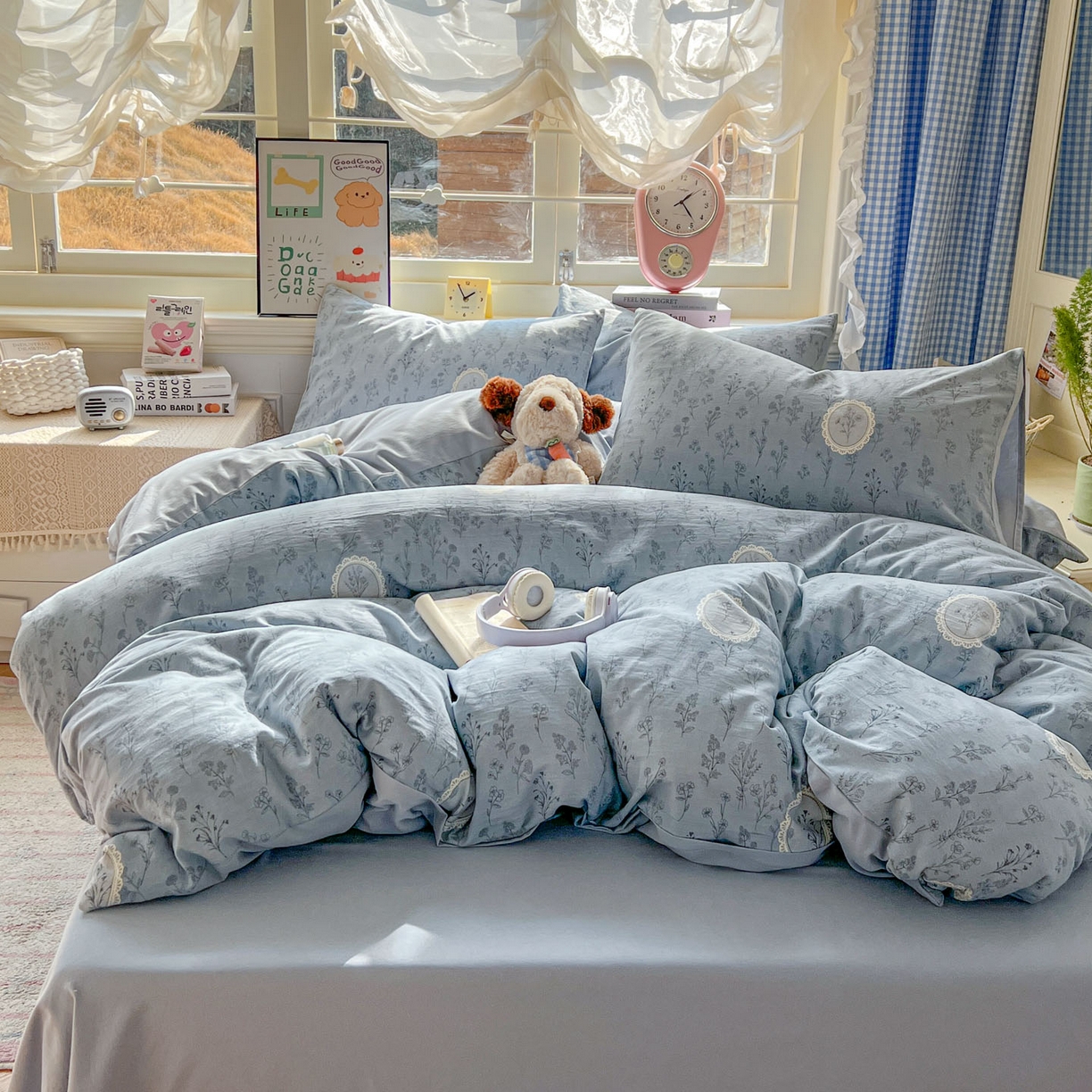 91家纺网 家纺一手货源 找家纺 暖伊家居 2026新款澳洲原单仿棉布袋四件套 芊朵