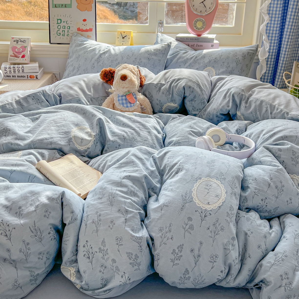 91家纺网 家纺一手货源 找家纺 暖伊家居 2026新款澳洲原单仿棉布袋四件套 芊朵