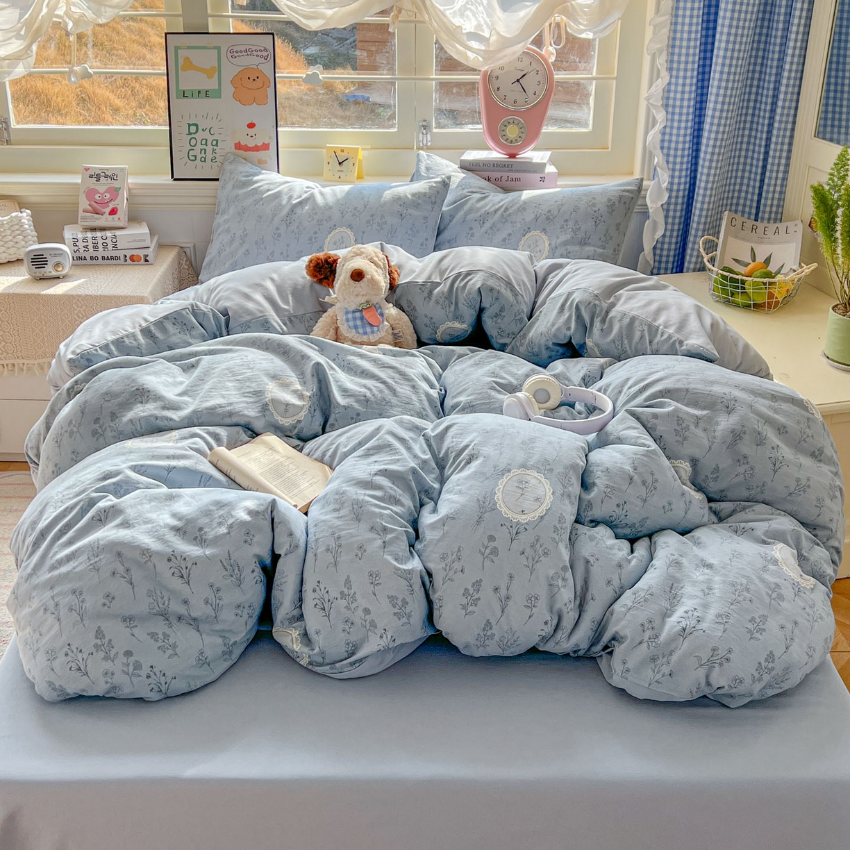 91家纺网 家纺一手货源 找家纺 暖伊家居 2026新款澳洲原单仿棉布袋四件套 芊朵