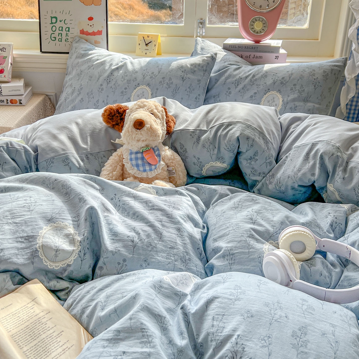 91家纺网 家纺一手货源 找家纺 暖伊家居 2026新款澳洲原单仿棉布袋四件套 芊朵