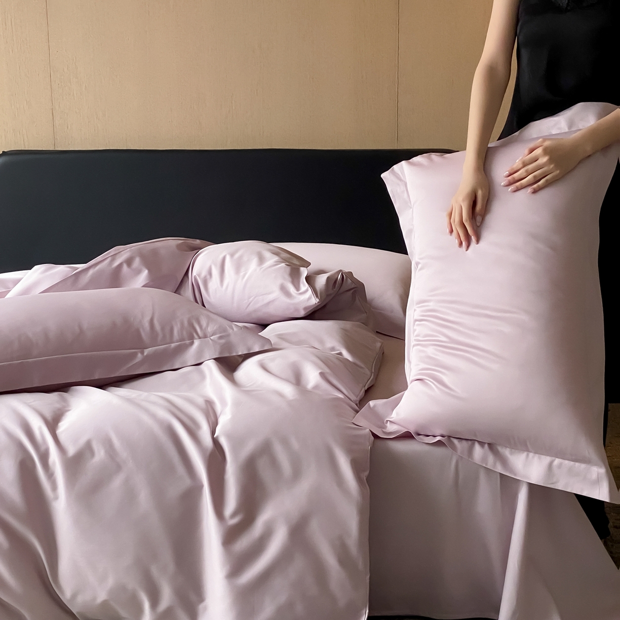 91家纺网 家纺一手货源 找家纺 （总）赫帛 2026新款60支pro加密新疆长绒棉全棉纯棉四件套-实拍