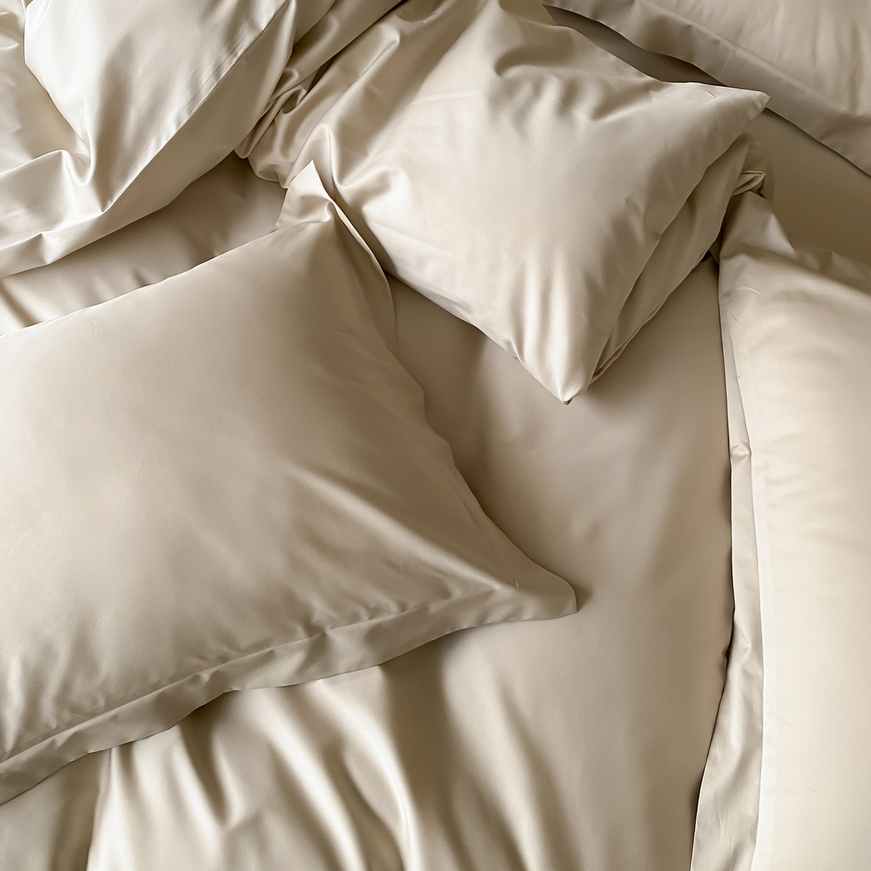 91家纺网 家纺一手货源 找家纺 赫帛 2026新款60支pro加密新疆长绒棉全棉纯棉四件套-实拍 浅玉色