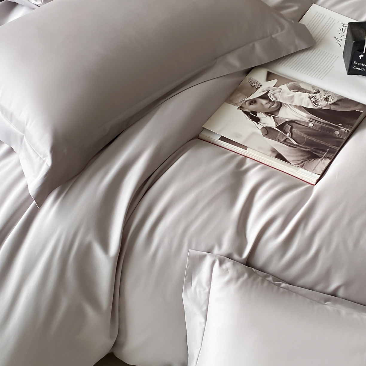 91家纺网 家纺一手货源 找家纺 赫帛 2026新款60支pro加密新疆长绒棉全棉纯棉四件套-实拍 藕灰色