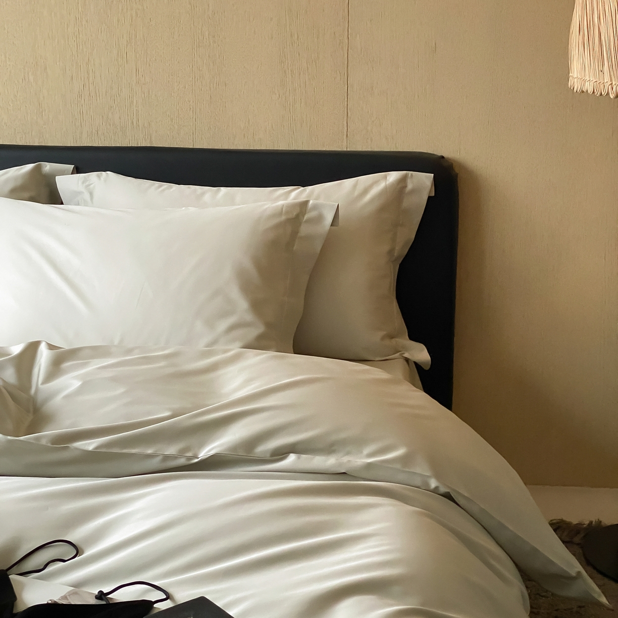 91家纺网 家纺一手货源 找家纺 赫帛 2026新款60支pro加密新疆长绒棉全棉纯棉四件套-实拍 嫩芽绿