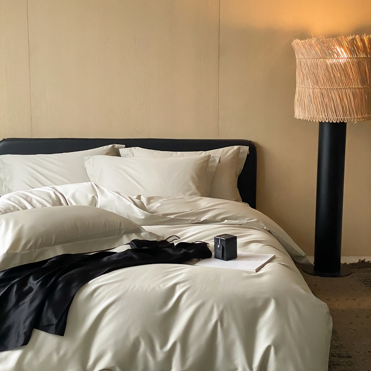 91家纺网 家纺一手货源 找家纺 赫帛 2026新款60支pro加密新疆长绒棉全棉纯棉四件套-实拍 嫩芽绿