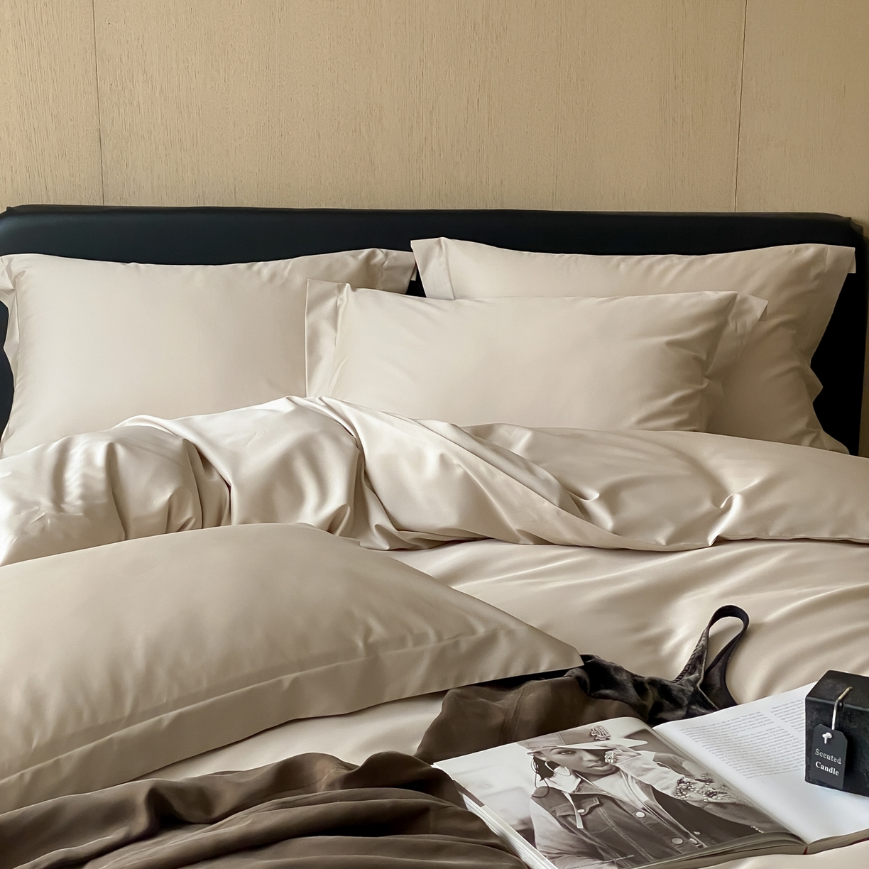 91家纺网 家纺一手货源 找家纺 赫帛 2026新款60支pro加密新疆长绒棉全棉纯棉四件套-实拍 浅玉色