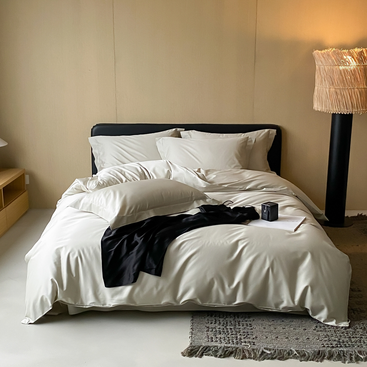 91家纺网 家纺一手货源 找家纺 赫帛 2026新款60支pro加密新疆长绒棉全棉纯棉四件套-实拍 嫩芽绿