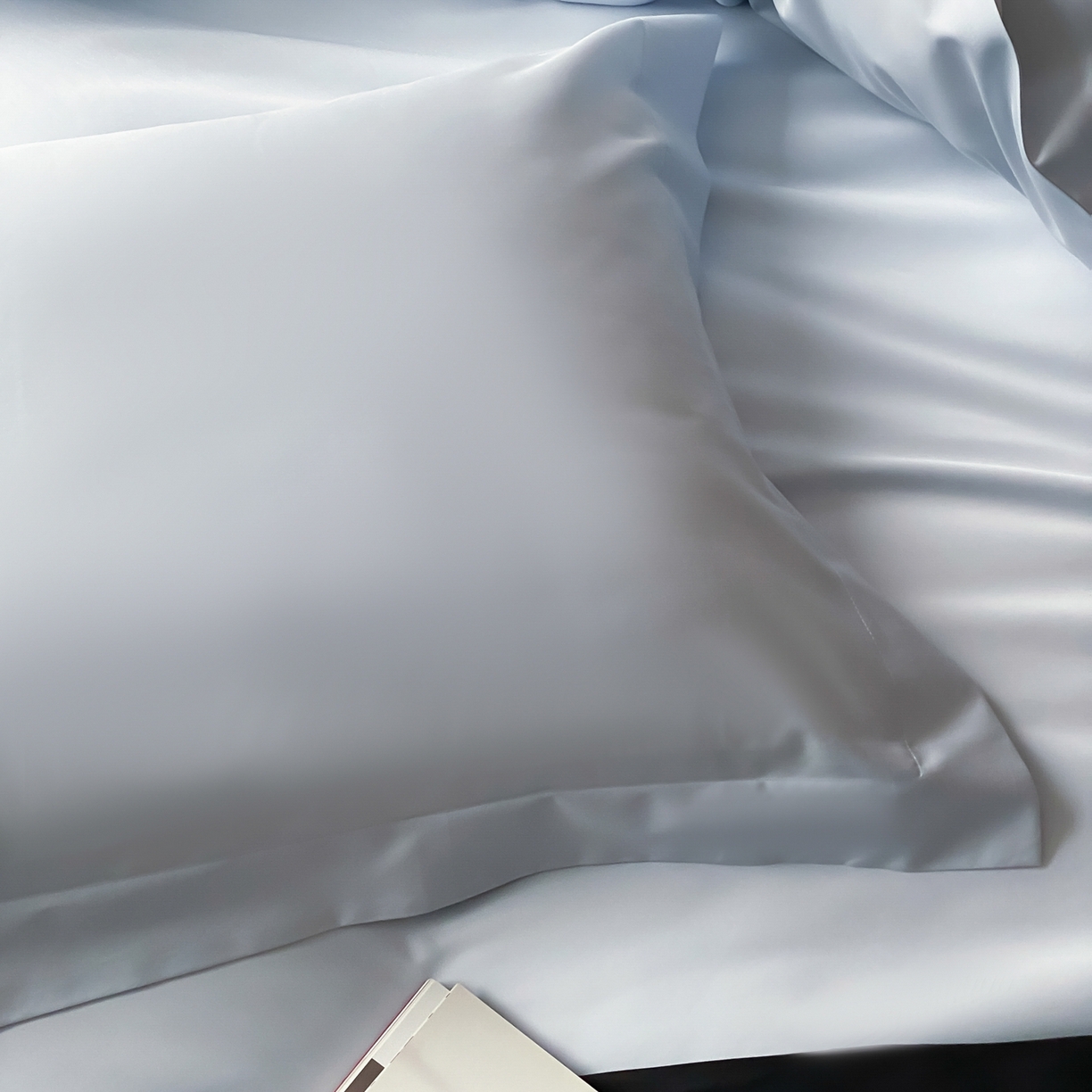 91家纺网 家纺一手货源 找家纺 赫帛 2026新款60支pro加密新疆长绒棉全棉纯棉四件套-实拍 婴儿蓝