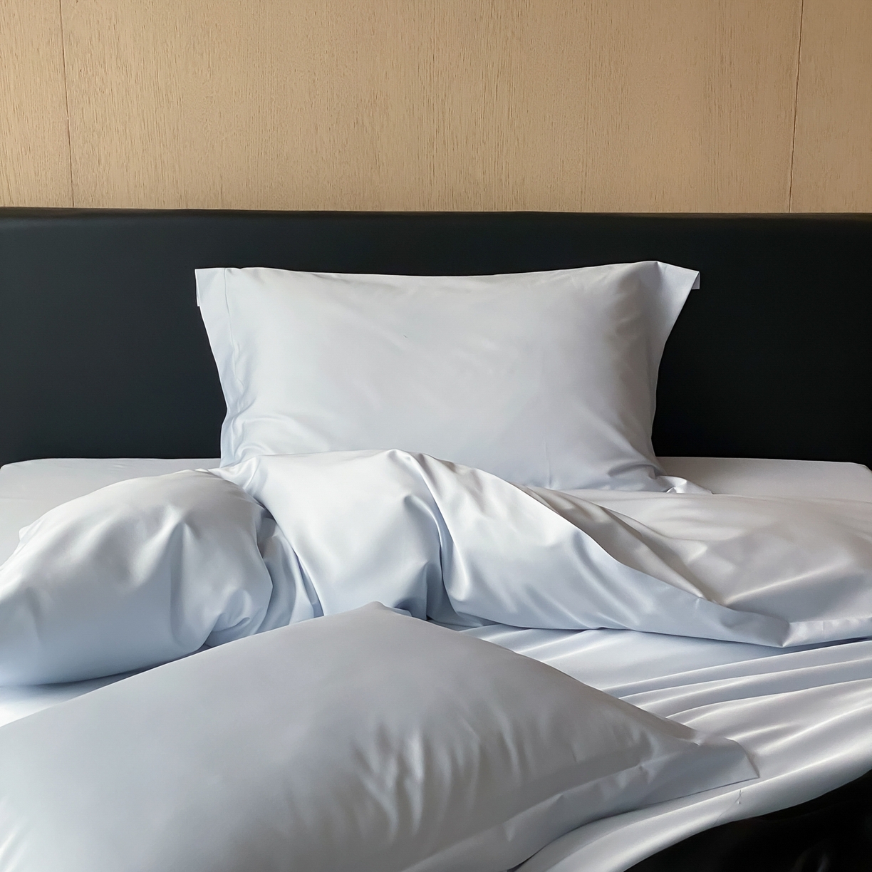 91家纺网 家纺一手货源 找家纺 赫帛 2026新款60支pro加密新疆长绒棉全棉纯棉四件套-实拍 婴儿蓝