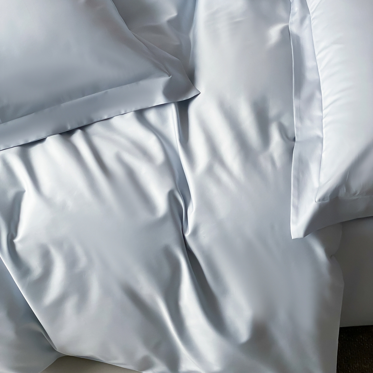 91家纺网 家纺一手货源 找家纺 赫帛 2026新款60支pro加密新疆长绒棉全棉纯棉四件套-实拍 婴儿蓝